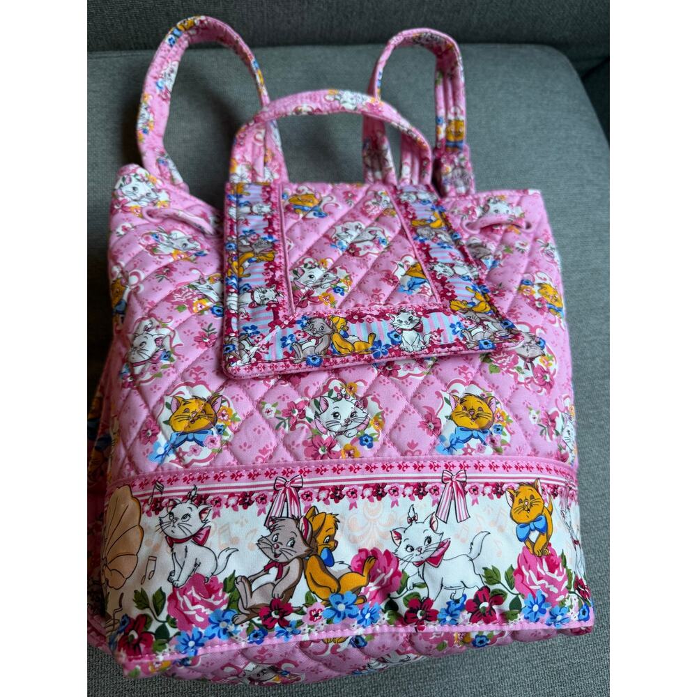 Vera Bradley x Disney The Aristocats the Original Drawstring Backpack - Picture 7 of 14